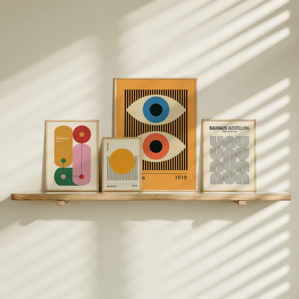  Four Shapes Bauhaus poster wall