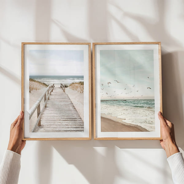 Parete con due motivi paesaggistici ispirati al mare Perfect Pair Coastal Calm Pathway poster wall