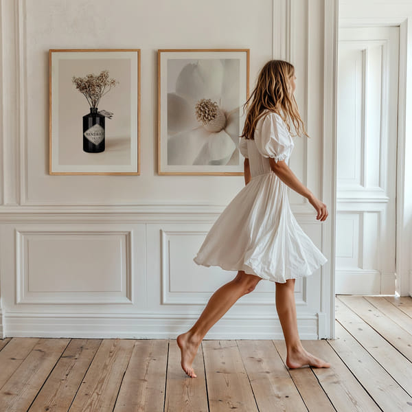 Picture wall with two botanical motifs in calm colors Perfect Pair Hendricks Gin And Bloom poster wall