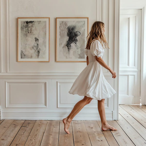 Billedvæg med to sorte og grå akvarelmotiver Perfect Pair Watercolor Lines poster wall