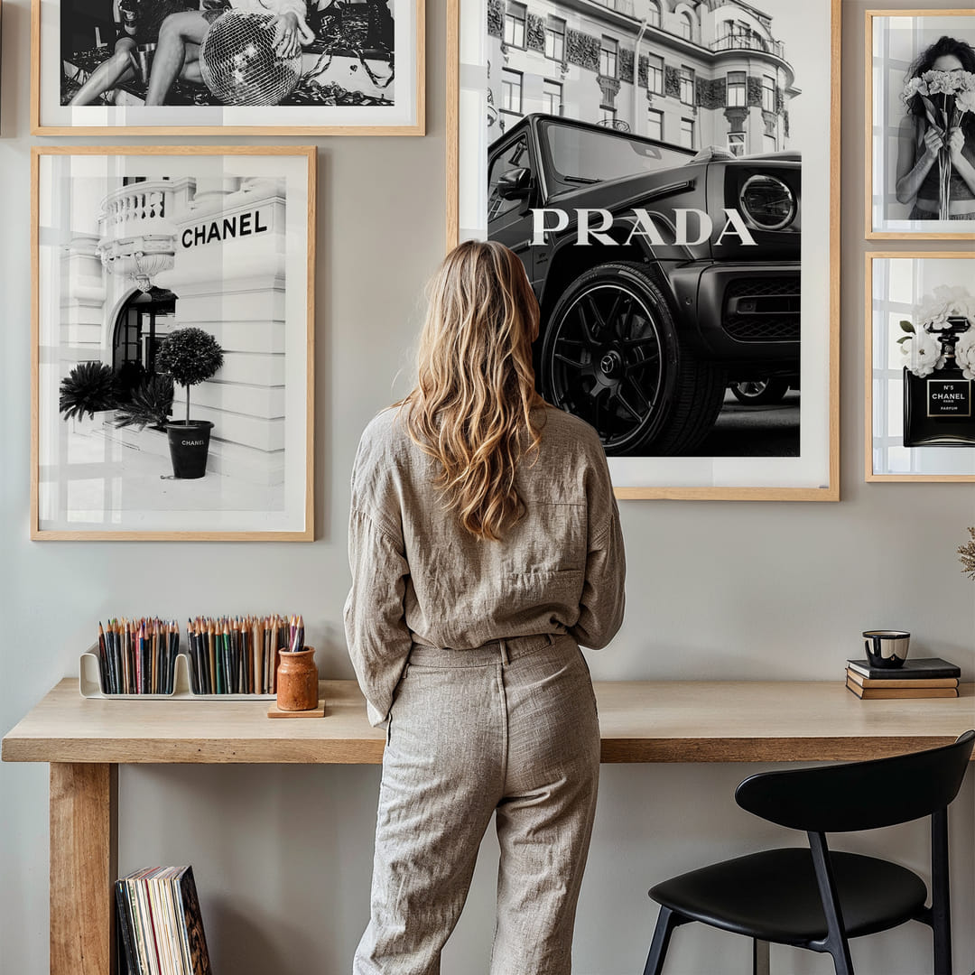 Office Five Chanel and Prada Fashion Gallery Wall | Gallerix.ie