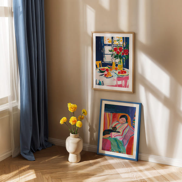 Picture wall with two clear and harmonious posters Perfect Pair Harmony At Home poster wall