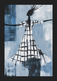 Vrijheid wordt uitgedrukt in een dans van blauwe tinten en vloeiende lijnen-5