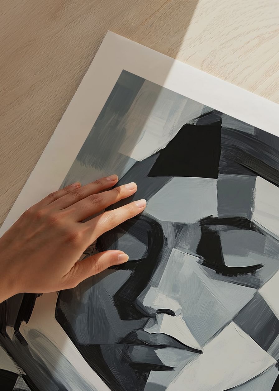 Een dromerige abstractie in kalme grijstinten roept rust op-12