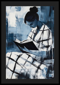 Un momento tranquilo de introspección en tonos azules.-4