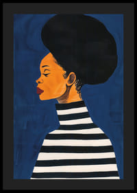 Ein fesselndes Profil vor einem tiefblauen Hintergrund-4