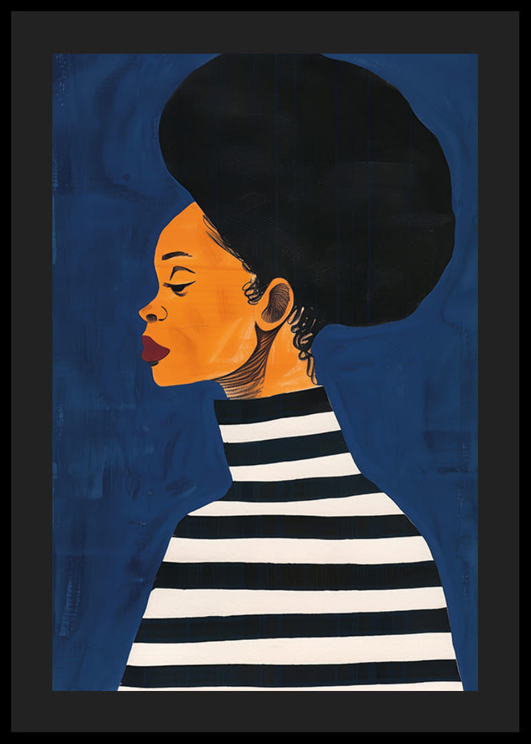 Ein fesselndes Profil vor einem tiefblauen Hintergrund-12