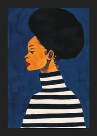 Ein fesselndes Profil vor einem tiefblauen Hintergrund-5