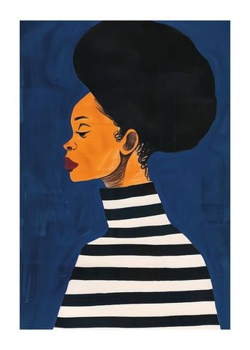 Poster Navy Et Noir