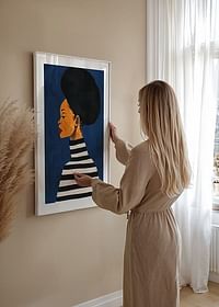 A captivating profile against a deep blue background-4
