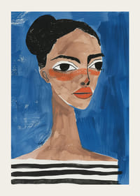 Ett djärvt porträtt med livliga färger och intensiv blick-3