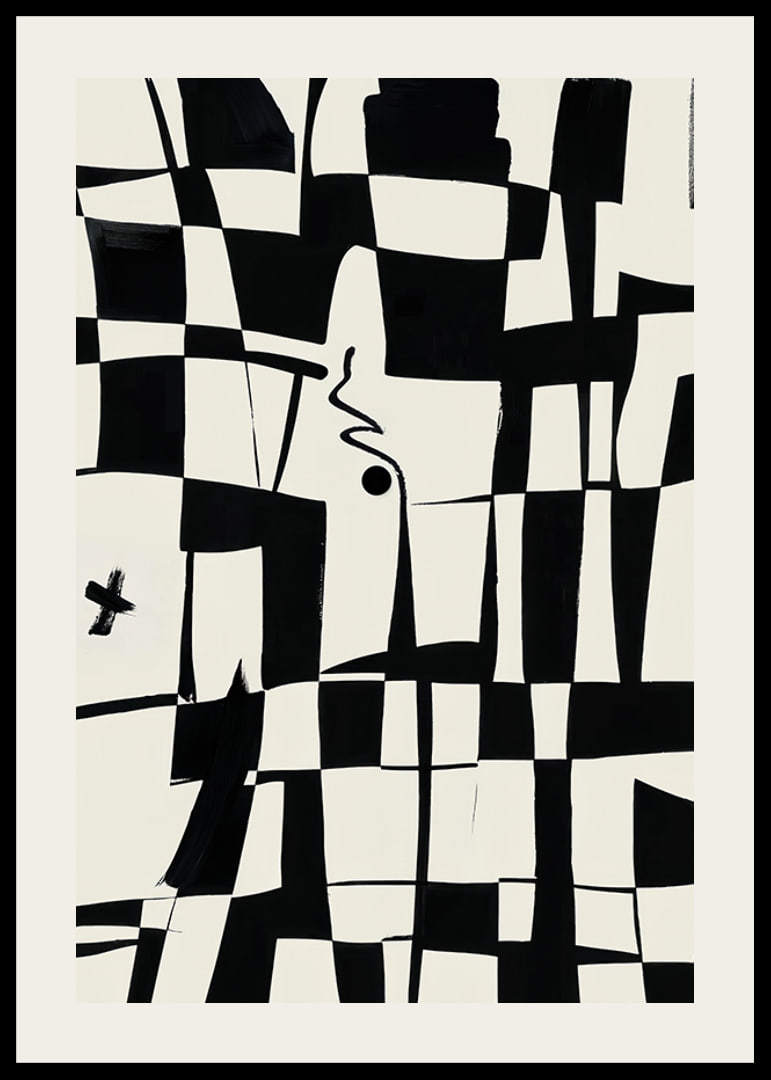 Elegant geometric design in black and white gives a modern feel-12