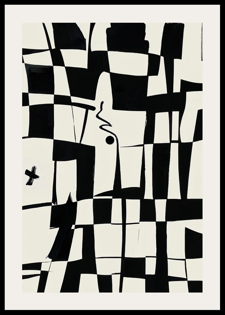 Elegant geometric design in black and white gives a modern feel-12