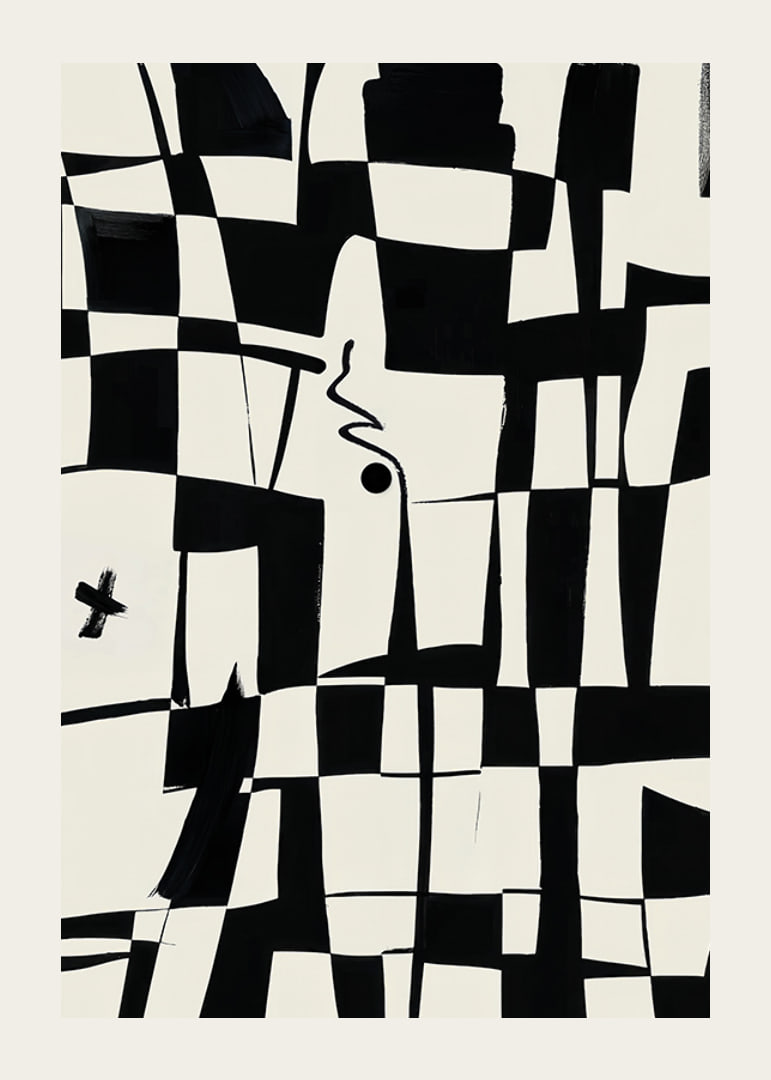 Elegant geometric design in black and white gives a modern feel-12