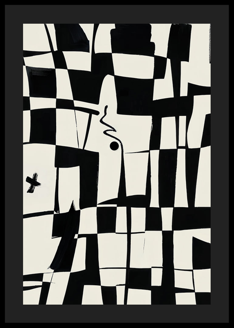 Elegant geometric design in black and white gives a modern feel-12