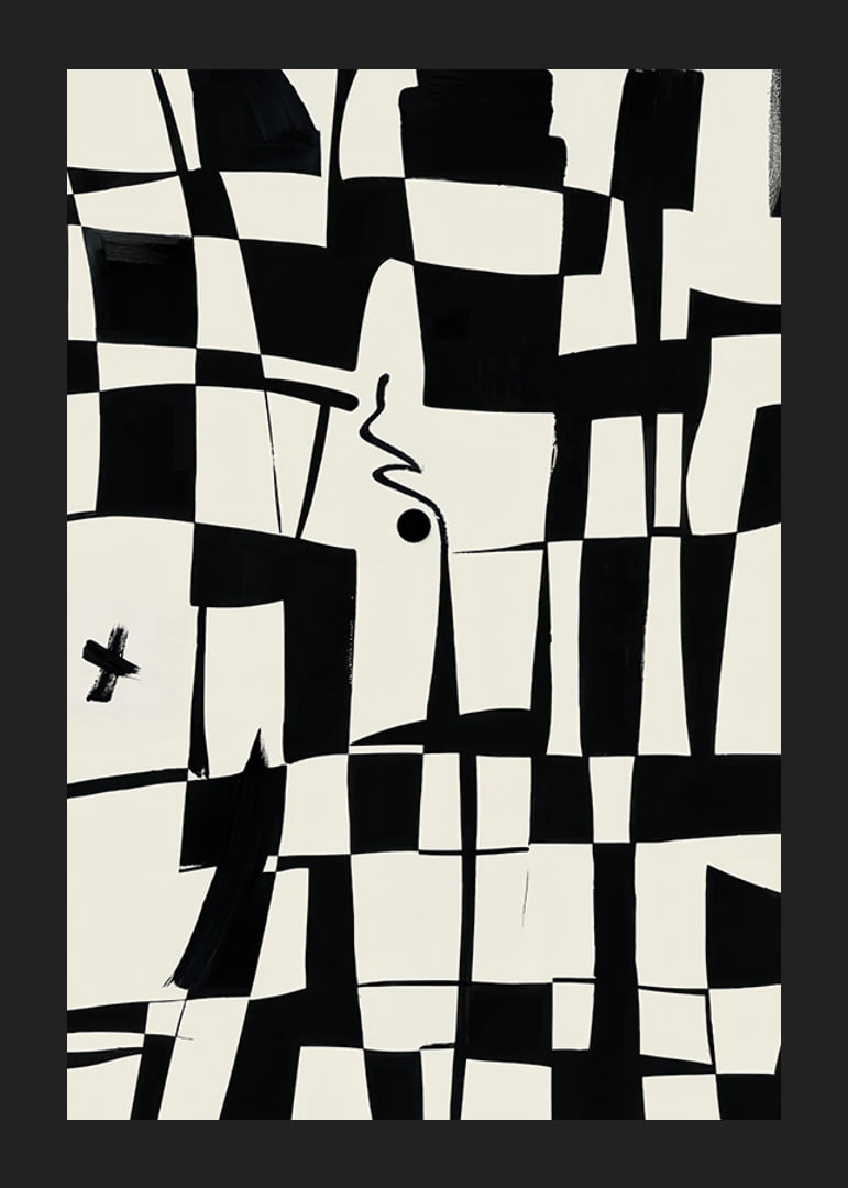 Elegant geometric design in black and white gives a modern feel-12