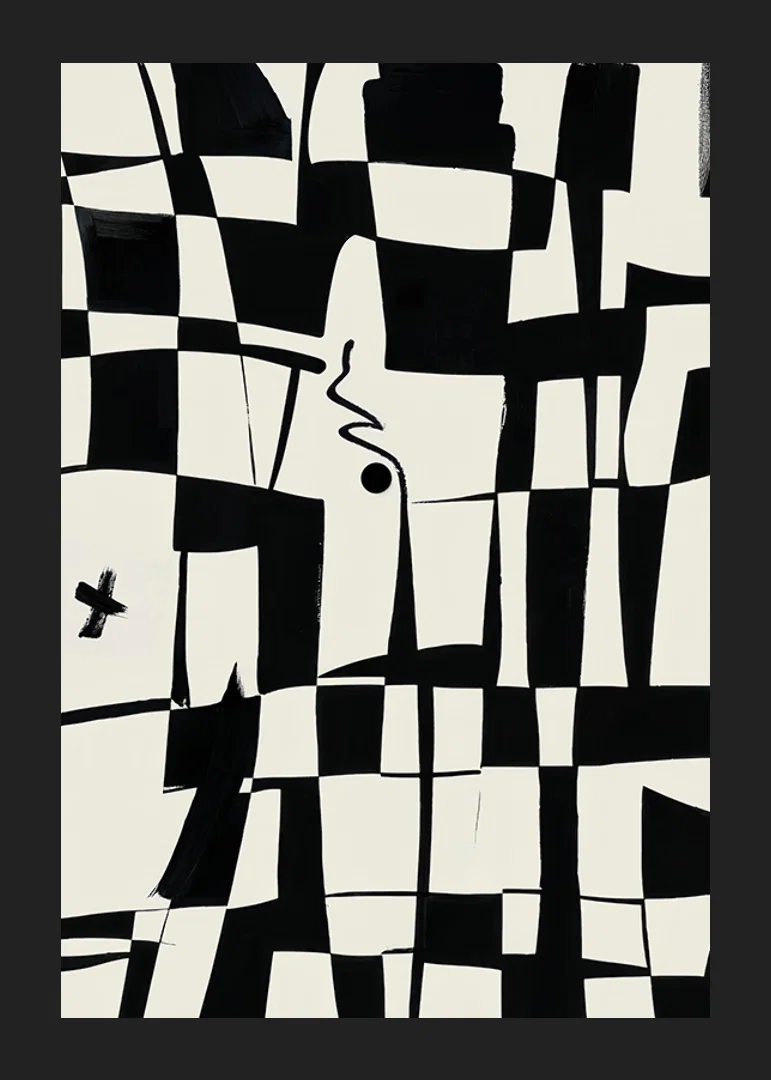 Elegant geometric design in black and white gives a modern feel-12