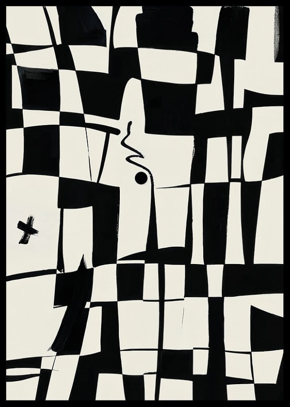 Elegant geometric design in black and white gives a modern feel-12