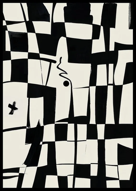 Elegant geometric design in black and white gives a modern feel-12