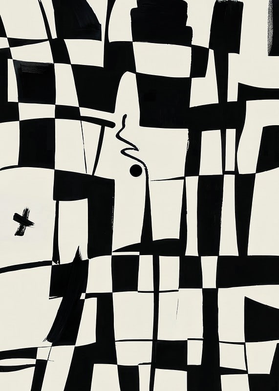 Elegant geometric design in black and white gives a modern feel-12