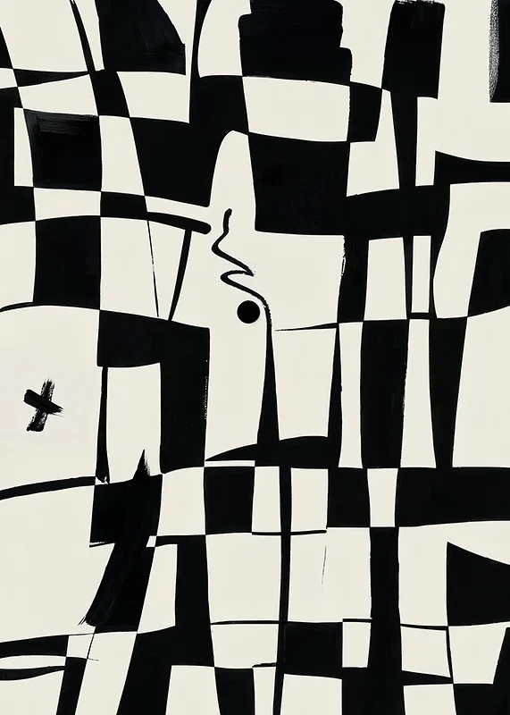 Elegant geometric design in black and white gives a modern feel-12