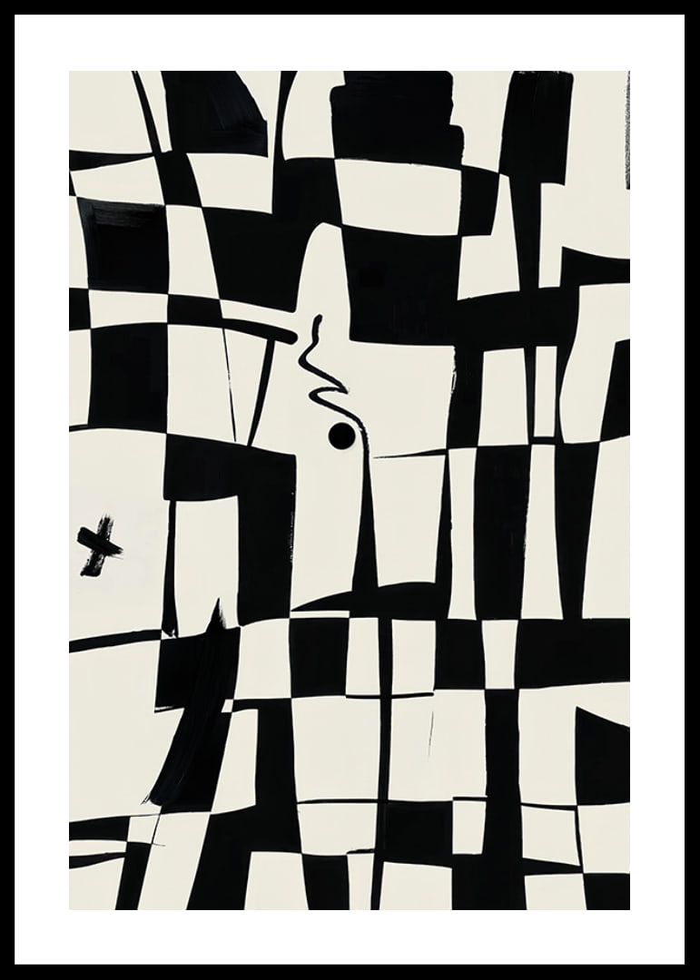 Elegant geometric design in black and white gives a modern feel-12