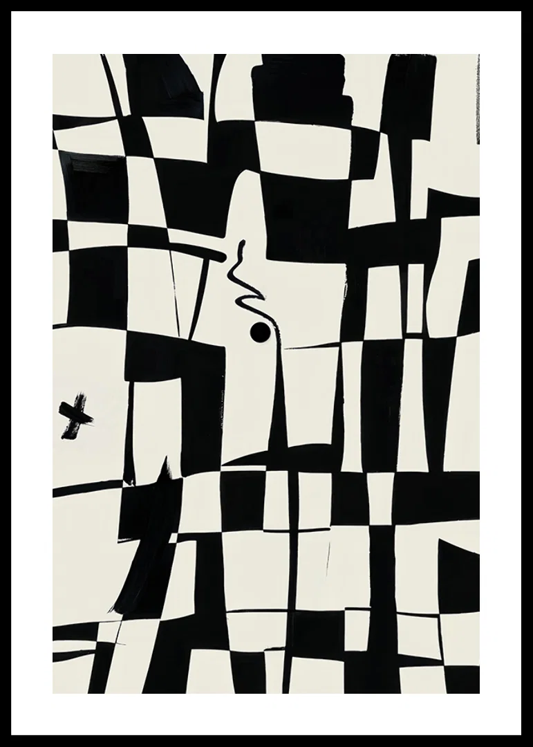 Elegant geometric design in black and white gives a modern feel-12