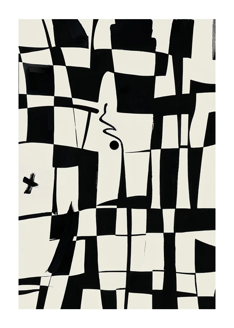 Elegant geometric design in black and white gives a modern feel-12