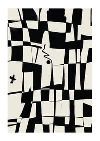 Elegant geometrisk design i sort og hvid giver en moderne følelse-1