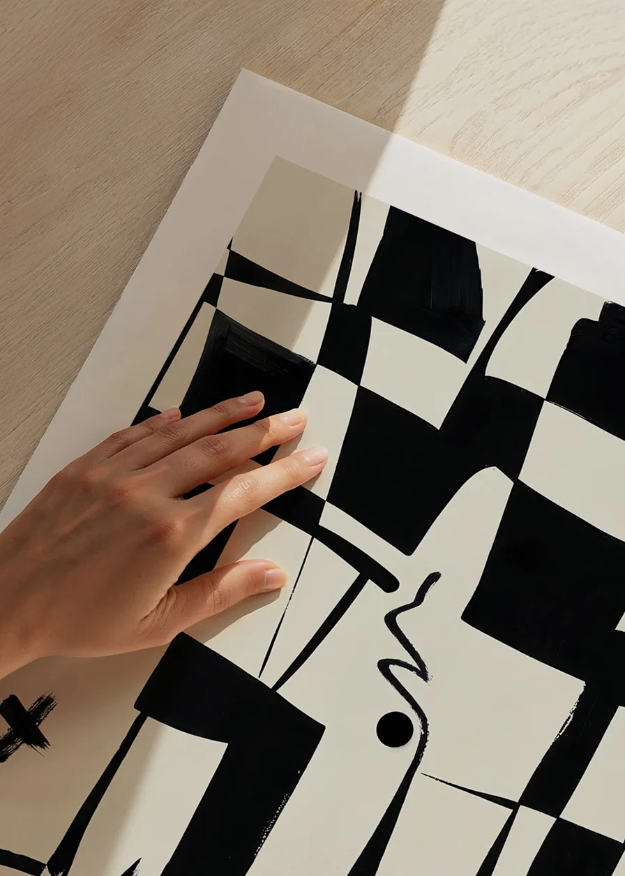 Elegant geometric design in black and white gives a modern feel-12