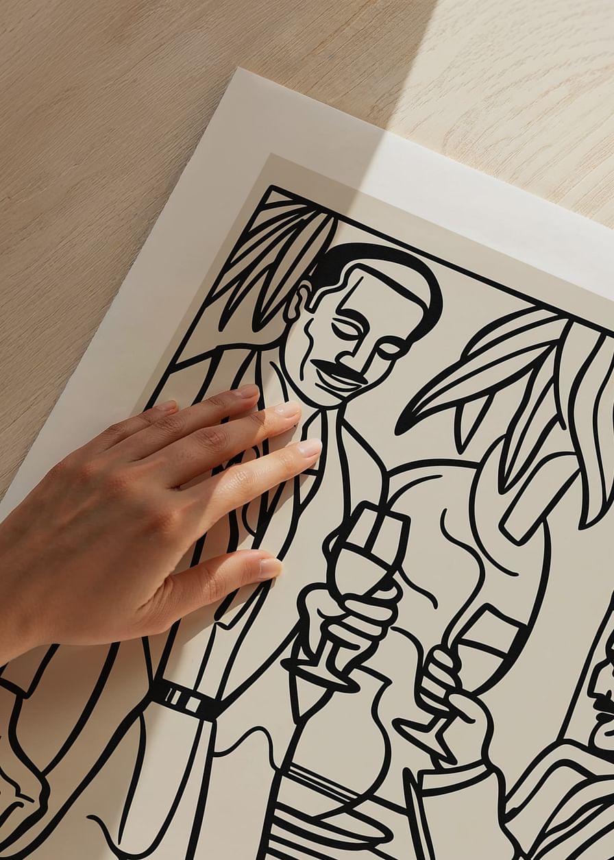 Domni eleganti care savurează un pahar în stil Art Deco-12