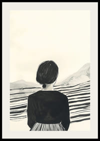 Une femme regarde les montagnes dans une harmonie tranquille-2