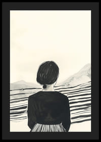 Une femme regarde les montagnes dans une harmonie tranquille-4