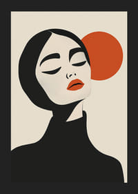 Retrato elegante con líneas atrevidas y colores fascinantes.-5