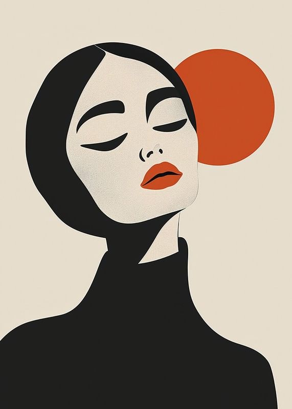 Portret elegant, cu linii îndrăznețe și culori fascinante-12