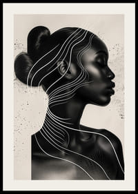 An elegant silhouette surrounded by flowing lines and subtle beauty-2