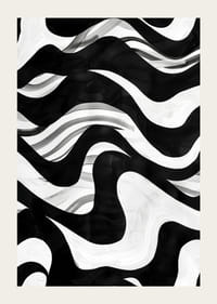 Mustavalkoiset aallot tanssivat kiehtovassa kuviossa-3