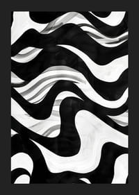 Mustavalkoiset aallot tanssivat kiehtovassa kuviossa-5