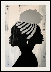 Two silhouettes unite in elegant shadow and light-2