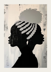 Two silhouettes unite in elegant shadow and light-3