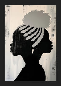 Two silhouettes unite in elegant shadow and light-5