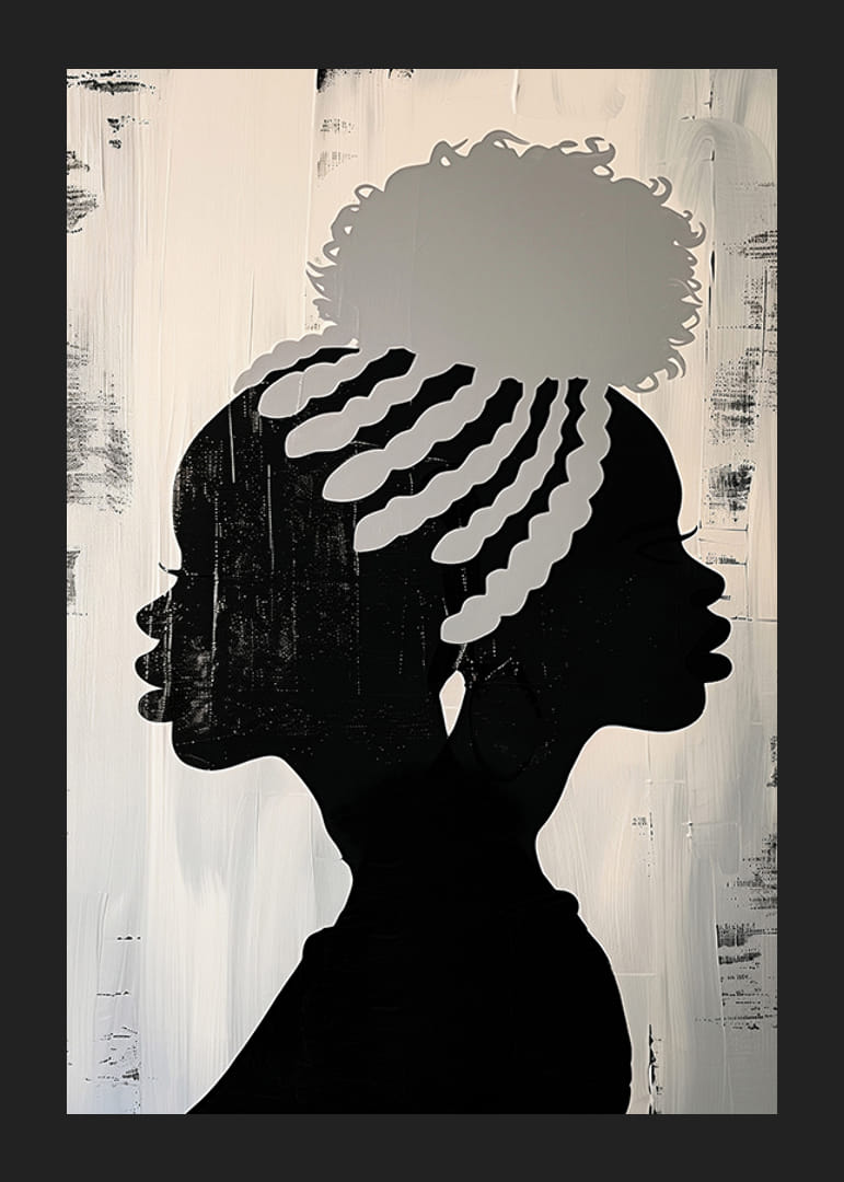 Two silhouettes unite in elegant shadow and light-12