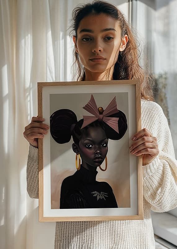 Portret elegant, cu detalii îndrăznețe și tonuri de culoare blânde-12