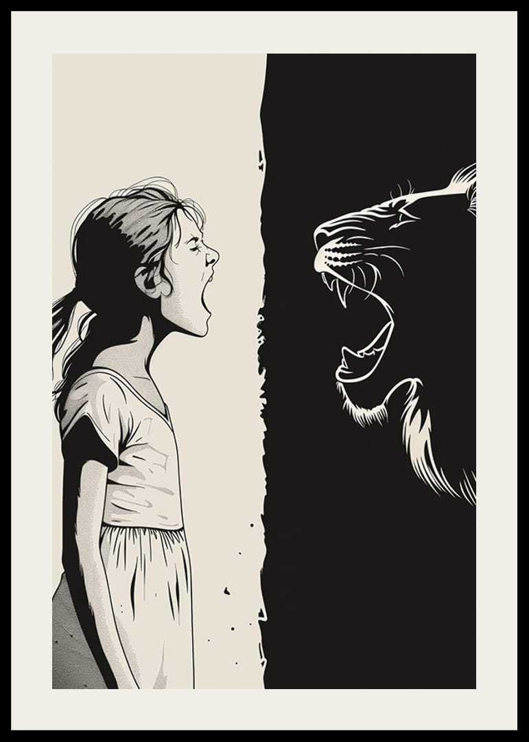 Ett kraftfullt möte mellan människa och djur fyller rummet med energi-12