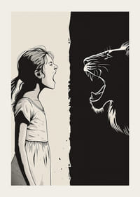 Ett kraftfullt möte mellan människa och djur fyller rummet med energi-3