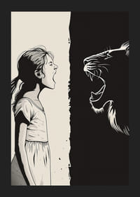 Ett kraftfullt möte mellan människa och djur fyller rummet med energi-5