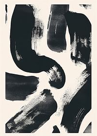 Intense brushstrokes in black and white create dynamics-1