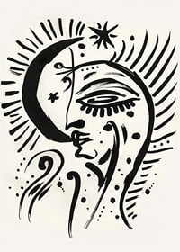 A dreamlike moonlight image filled with symbolism and mystery-7