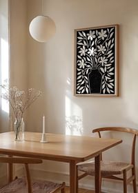 Flori frumoase într-un design elegant alb-negru-2