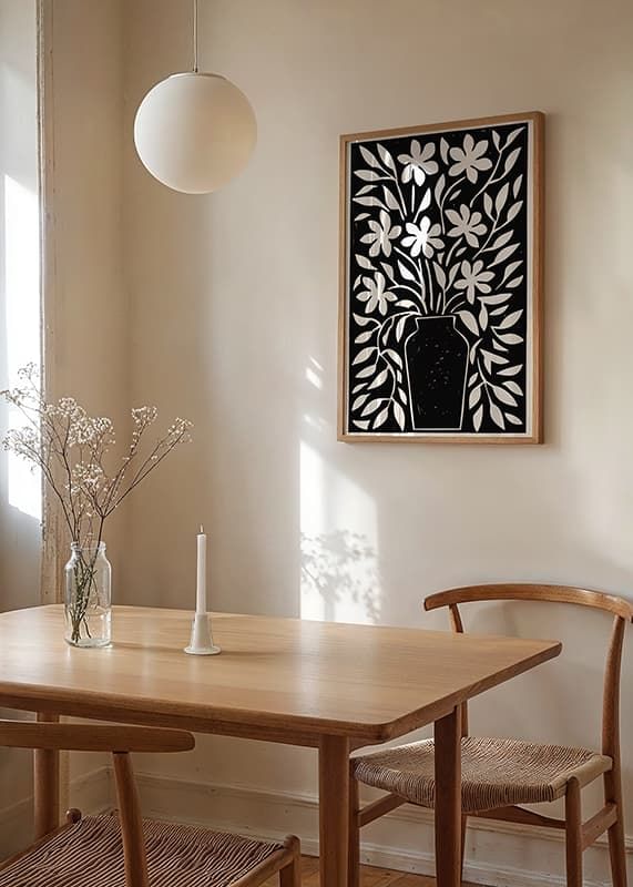 Flori frumoase într-un design elegant alb-negru-12